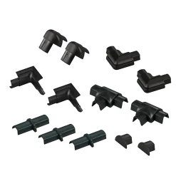Multi-pack d'accessoires pour goulotte D-Line noire 30 x 15 mm