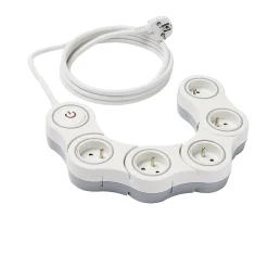 Multiprise avec interrupteur 5 prises Diall modulable 2m