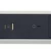 Multiprise parafoudre 3 prises + + 2 chargeurs USB-A et C Legrand blanc et gris 1.5 m