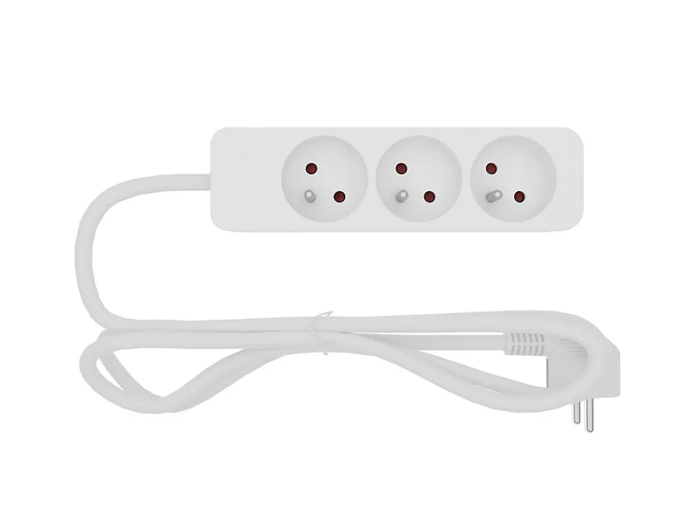 Multiprise 3 prises blanc 1 m 16A 3680W 230 V