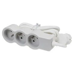 Multiprise 3 prises Legrand blanc et gris 3 m