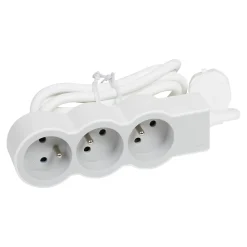 Multiprise 3 prises Legrand blanc et gris 3 m