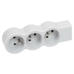 Multiprise 3 prises Legrand blanc et gris