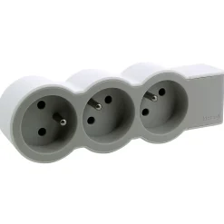 Multiprise 3 prises Legrand blanc et gris