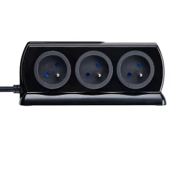 Multiprise 6 prises parafoudre USB Diall 2m noir