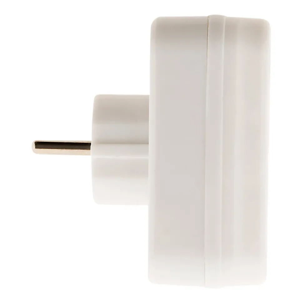 Multiprise 4 prises pour façade 4x6A - Blanc - Zenitech