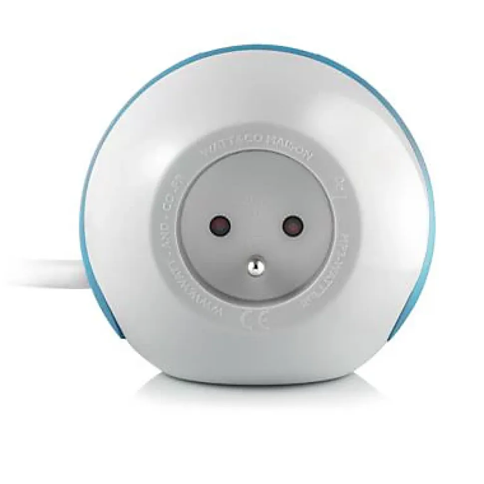 Multiprise Watt & Co Wattball 2x 16A + 1 x 6A + 2 x USB 2.1A blanc et gris