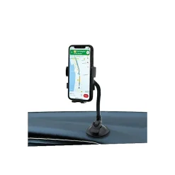 Muvit Support Voiture pour Smartphones 2 en 1 Flex avec Pince Extensible à 87mm Noir