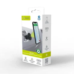 Muvit Support Voiture Universel Magnétique avec Deux Plaques Adhésives Noir