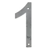 N° de maison - marquage 1 - en acier - couleur gris - à visser - hauteur 12 cm - Chapuis CPA1