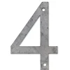 N° de maison - marquage 4 - en acier - couleur gris - à visser - hauteur 12 cm - Chapuis CPA4