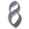N° de maison - marquage 8 - en acier inoxydable - couleur gris - à visser - hauteur 10 cm - Chapuis HS008