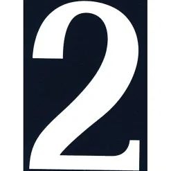 N° de maison - marquage 4 - en PVC - couleur bleu et blanc - autocollant - hauteur 11 cm - Chapuis NA04