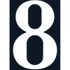 N° de maison - marquage 8 - en PVC - couleur bleu et blanc - autocollant - hauteur 11 cm - Chapuis NA08