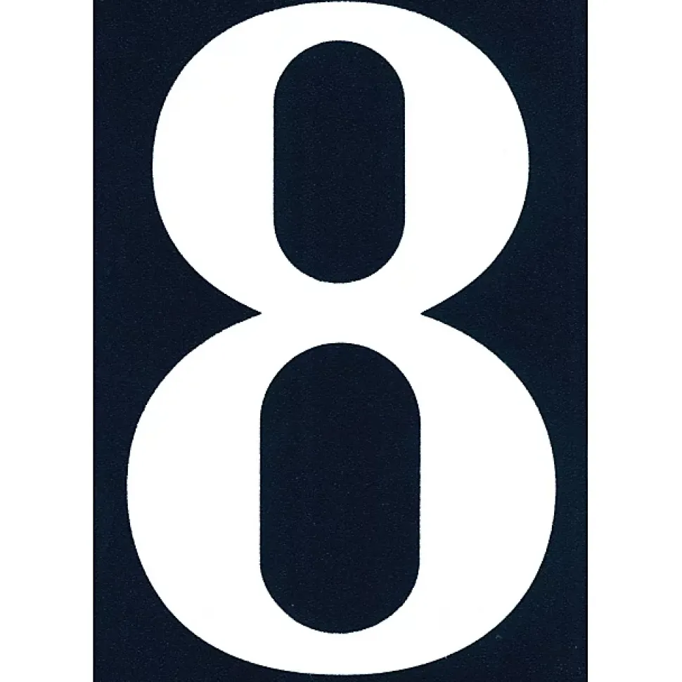 N° de maison - marquage 8 - en PVC - couleur bleu et blanc - autocollant - hauteur 11 cm - Chapuis NA08