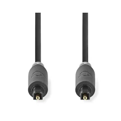 Nedis - Cable audio optique TosLink male - 5 metres - Gaine PVC ronde