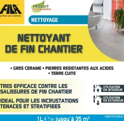Nettoyant fin de chantier intérieur extérieur Fila 1L