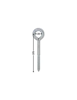 Oeillet Echafaudage 12X350 Oeil 23 Acier zingué - 1 pièce