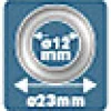 Oeillets de renfort Rapid 12 x 23 mm
