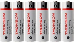 Pack de 6 piles alcalines LR06 AA 1,5V - Thomson