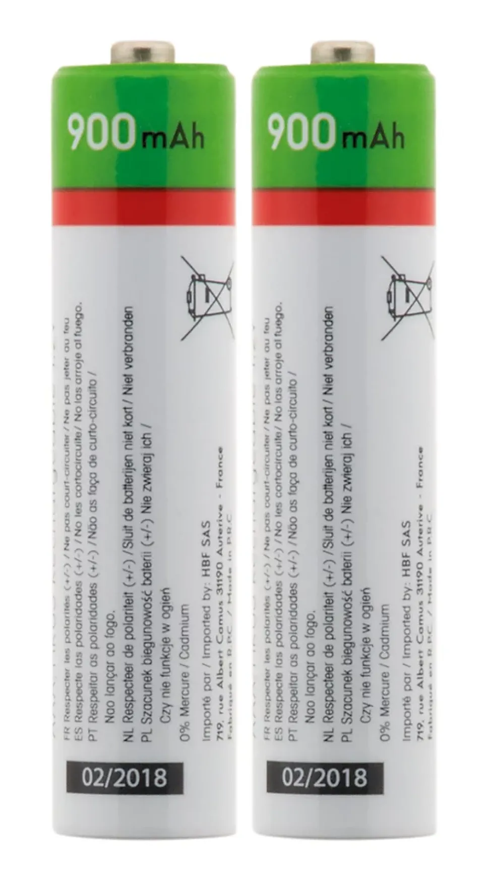 Pack de 2 piles rechargeables HR03 AAA 900 mAh - Thomson