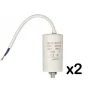 Pack FIXAPART 2x Condensateurs 16.0uf 450 V + Cable Condo 16mf fil NEDIS