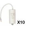 Pack FIXAPART 10x Condensateurs 50.0uf 450 V + Cable Condo fil 50mf NEDIS