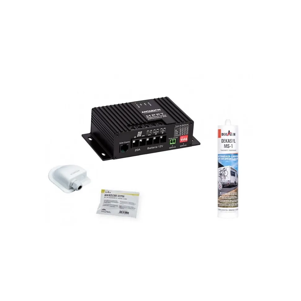 PACK Panneau Solaire Black Booster 140W + Régulateur de charge Bluetooth + Kit de pose ANTARION