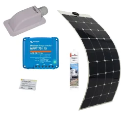 Pack Panneau Solaire Souple 150W Van Life + Régulateur solaire VICTRON 220W 15A ANTARION