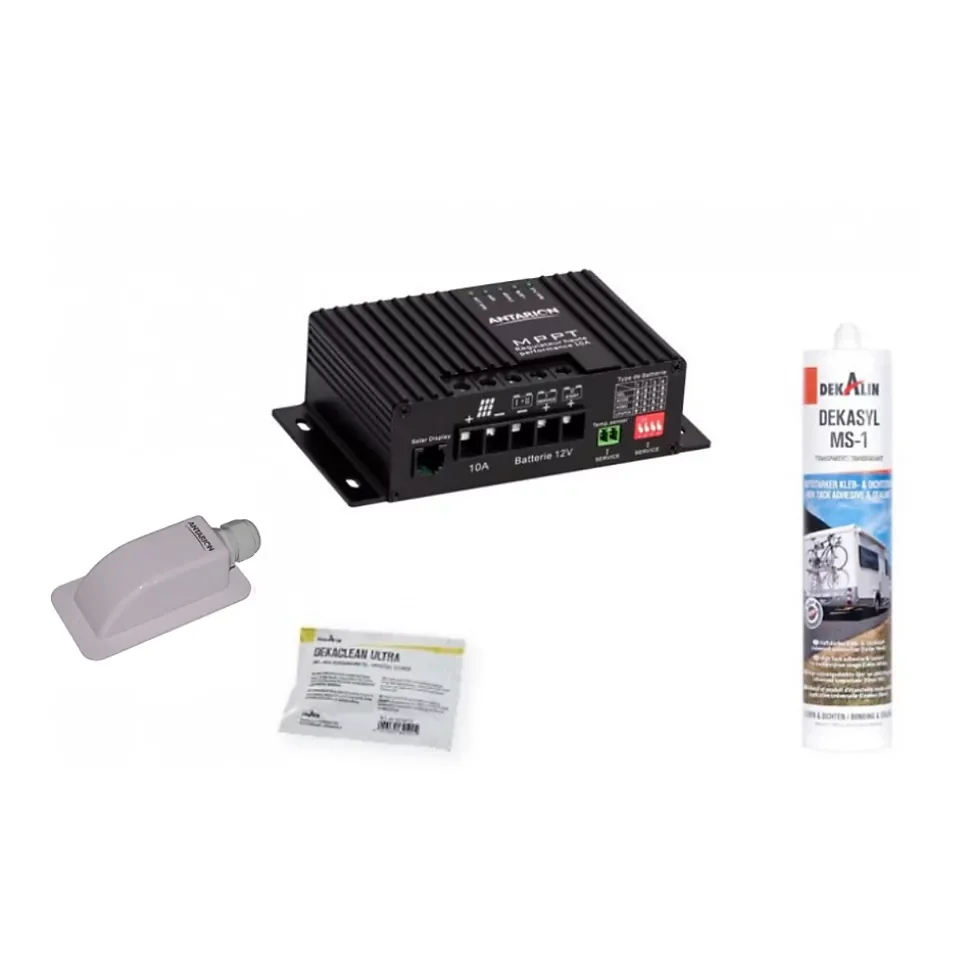 Pack Panneau solaire 160W camping car + Kit de pose solaire avec régulateur de charge MPPT 160W 10A ANTARION