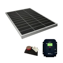 PACK Panneau Solaire 130W Monocristallin + Régulateur Solaire MPPT LCD 10A + 3 M Kit Adhésif EZA