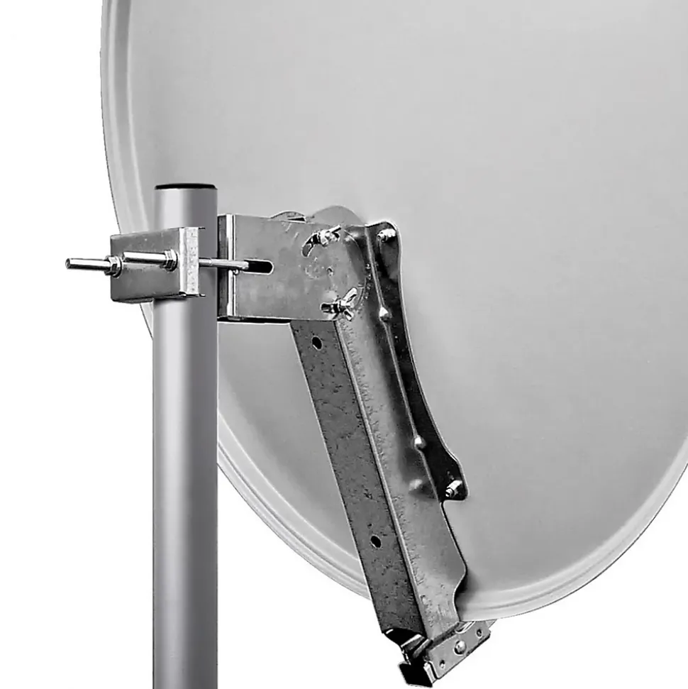 Pack Parabole Acier 80cm + OPTEX Récepteur ORS9939HD Fransat + Bras Coudé Déport 30cm Diamètre 40mm + Tête LNB HDSAT