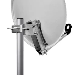 Pack Parabole satellite acier 65cm + LNB Twin HD 4K 0,1dB idéal Astra Eutelsat HDSAT