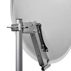 Pack Parabole satellite acier 80cm avec Support LNB + LNB Single + Décodeur Satellite ASTRA HD + Carte HDSAT