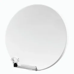 Pack Parabole satellite fibre composite Blanche 60cm BRIDES INOX + LNB Twin HD 4K HDSAT