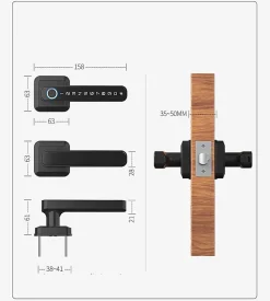 Pack poignée biométrique connectée locky-5 à empreinte digitale, code et bluetooth + passerelle wifi