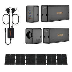Pack Rando RUNHOOD - 648 Wh + 100 W Solaire - Energie Nomade Ultra-Legere pour Aventure Outdoor