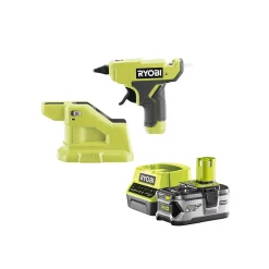 Pack RYOBI Pistolet à colle 18V One+ RGL18-0 - 1 Batterie 2.0 Ah - 1 Chargeur rapide