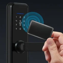 Pack serrure connectée locky-1 à code, badge et bluetooth + passerelle wifi