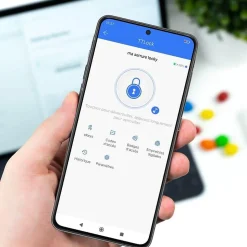 Pack serrure connectée locky-1 à code, badge et bluetooth + passerelle wifi