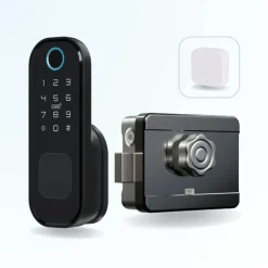 Pack verrou connectée locky-3 à code, badge et bluetooth + passerelle wifi