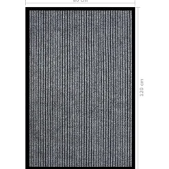 Paillasson rayé Gris 80x120 cm