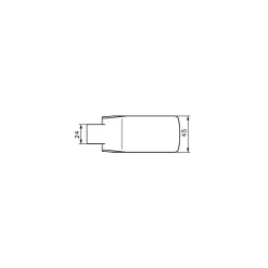 Paire de paumelles pour feuillure de 45mm lagune chromé brillant - Stremler - 4201.30.0X2