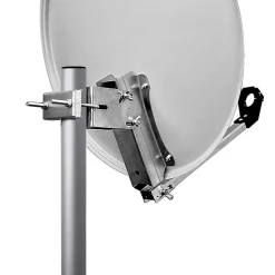 Parabole satellite acier Blanche 65cm avec Support LNB en Acier Galvanisé idéal ASTRA EUTELSAT HDSAT
