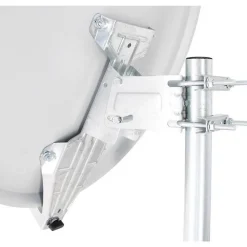 Parabole satellite Acier Blanche 65cm Click-Clack PREMONTEE support Pliable Repliable HDSAT
