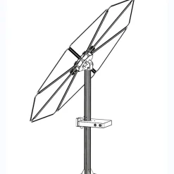 PARASOL SOLAIRE 1000W Plug & Play avec éclairage LED intégré