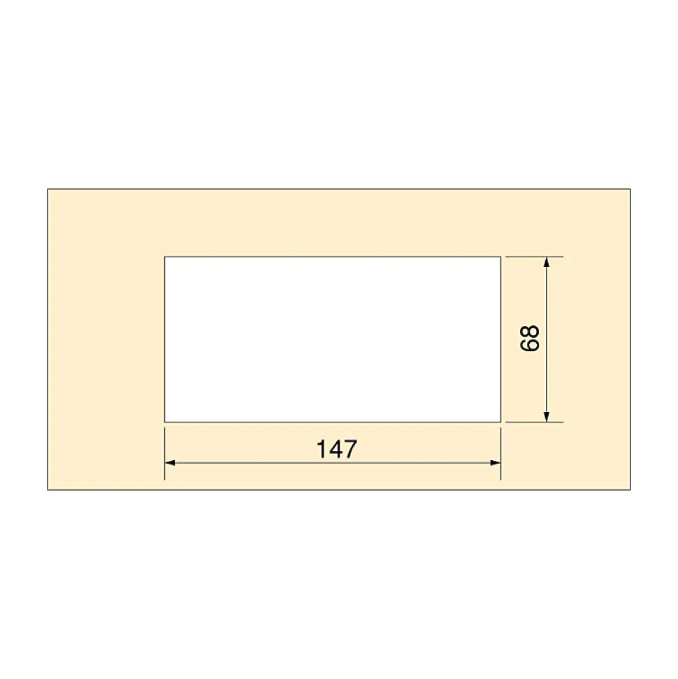 Passe-câbles de table Emuca Quadrum, rectangulaire, 159x80mm, à encastrer, Aluminium, Peint en noir