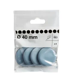 Patin auto-adhésifs Diall 40 mm x 4, blanc + gris/bleu