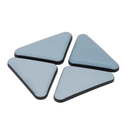 Patin auto-adhésifs Diall 45 x 45 mm x 4, blanc + gris/bleu
