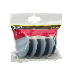 Patin Diall 65 mm x 4, noir + gris/bleu